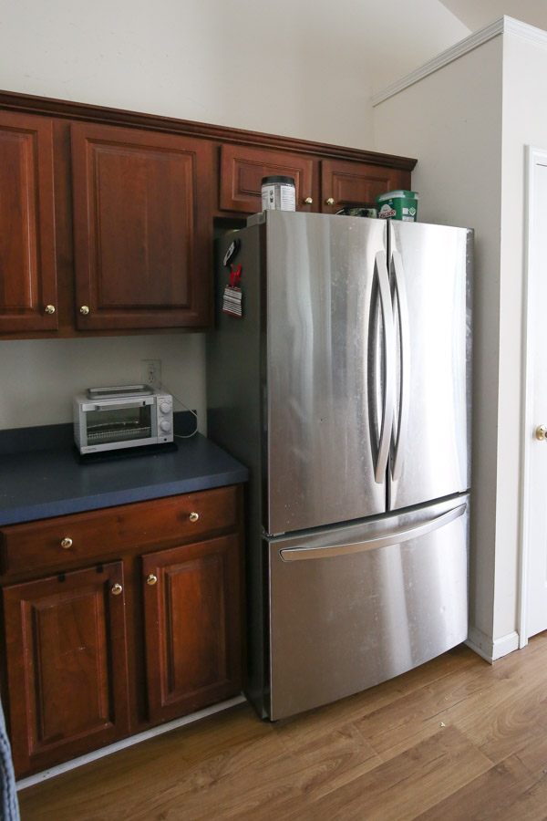 before refrigerator cabinet
