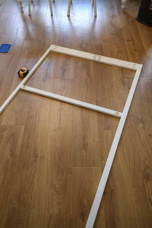 building face frame on floor