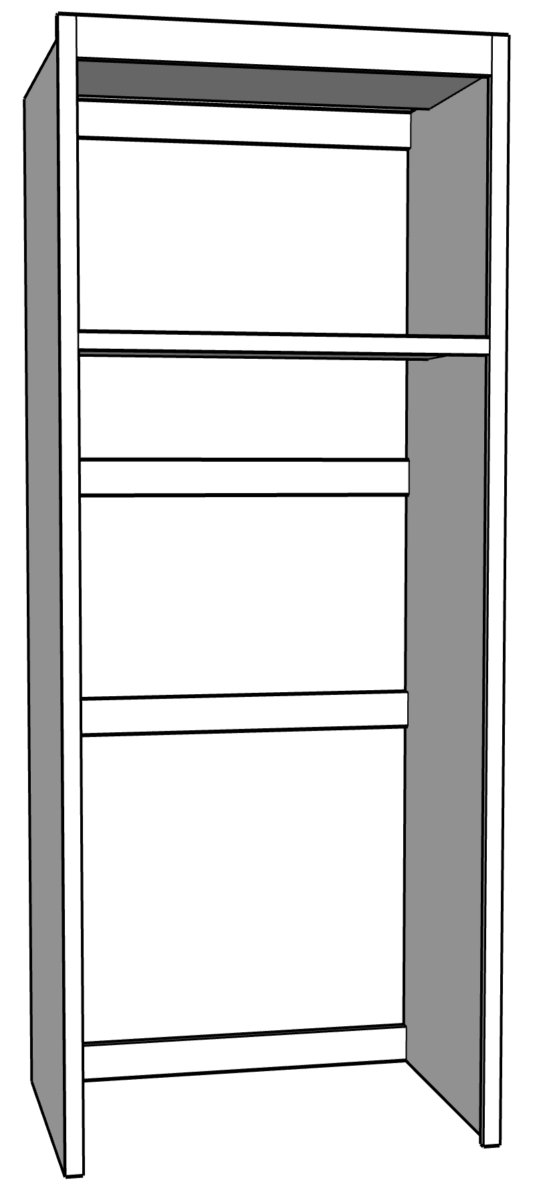 sketch up diagram of diy refrigerator cabinet build