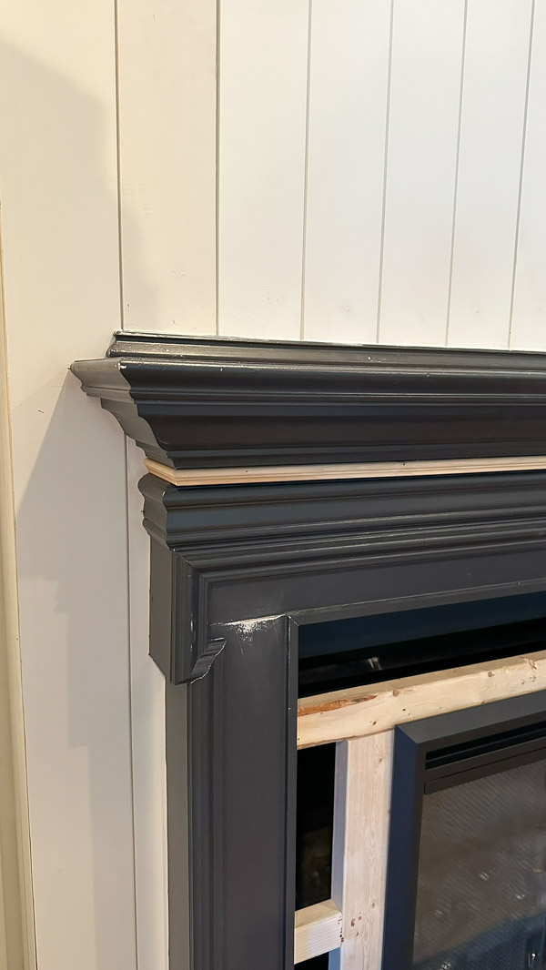 adding trim to mantel