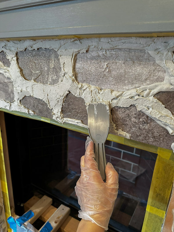faux stone fireplace diy