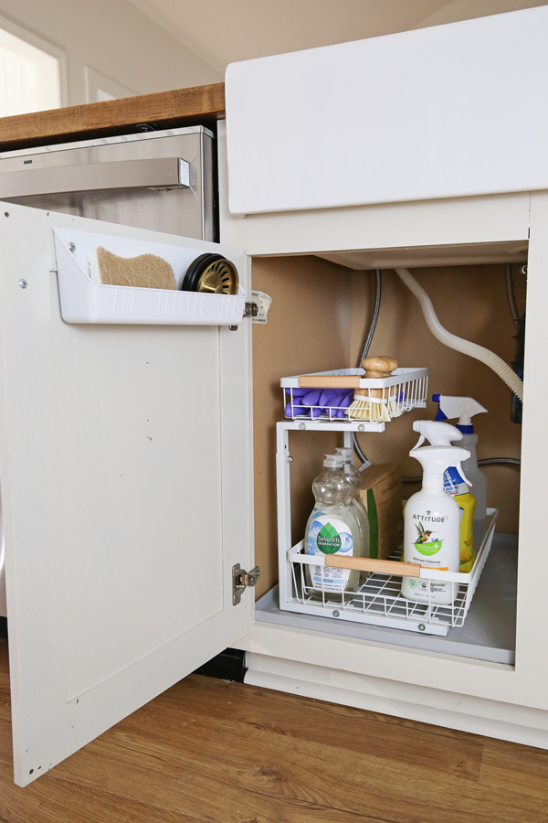 under the kitchen sink organization