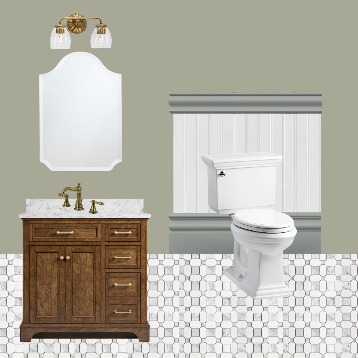 bathroom makeover mood board option