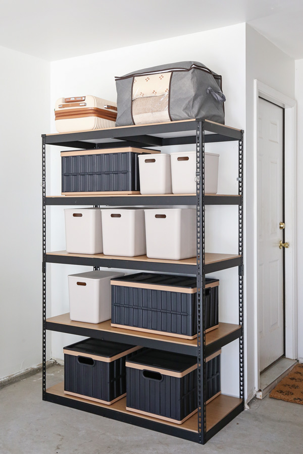 garage organization ideas and garage storage shelves ideas in garage with bins