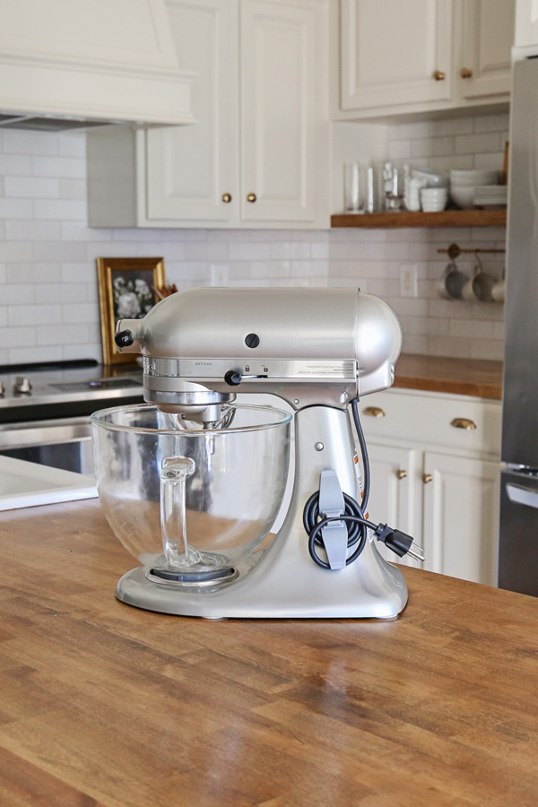 kitchen gadget cord organizer on mixer