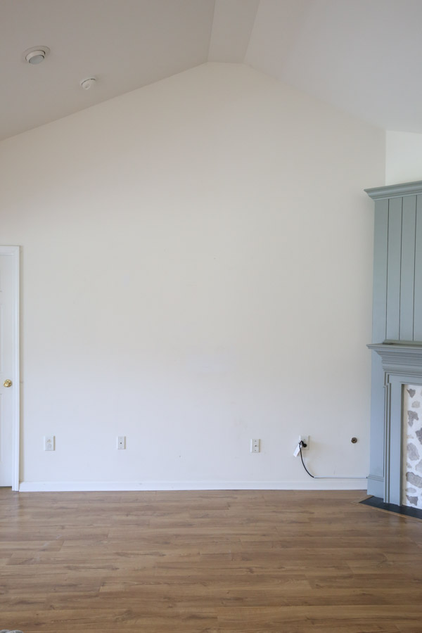 living room before empty wall
