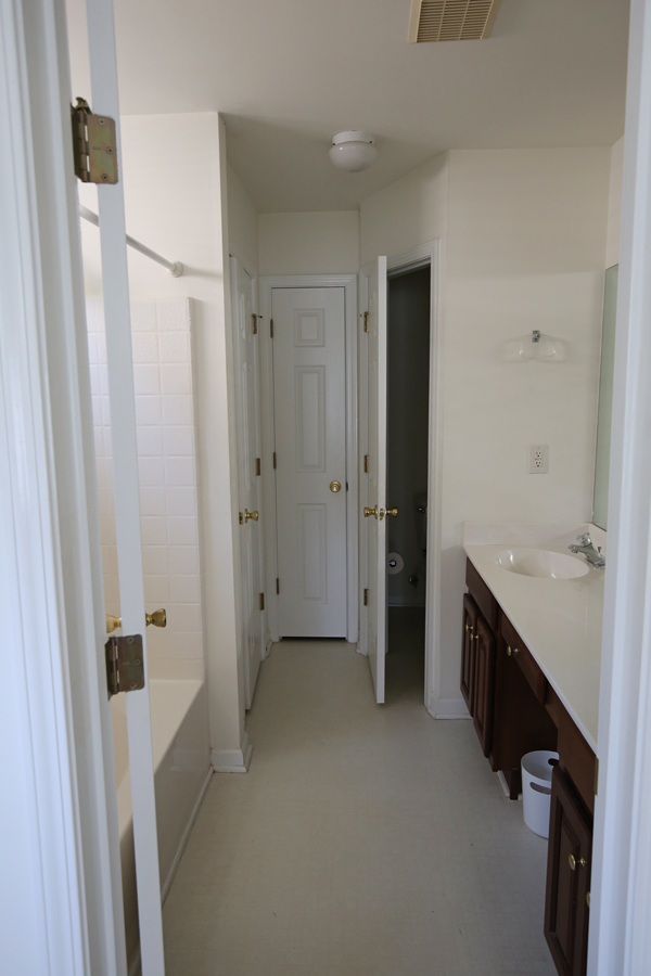 dark bathroom before makeover