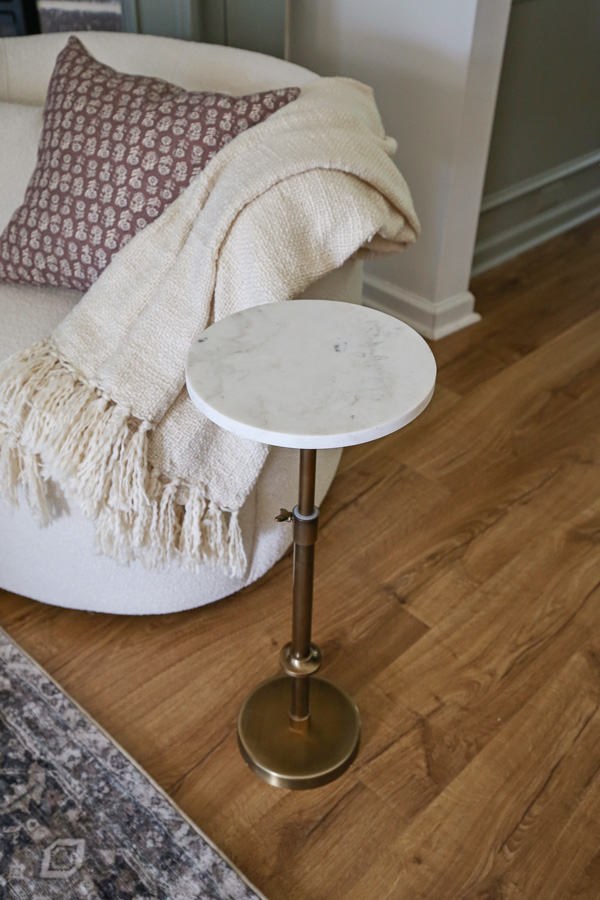 marble and brass accent table