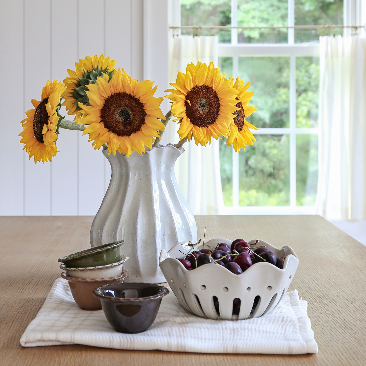 vase and berry bowls on table - cozy fall finds and decor at target and online