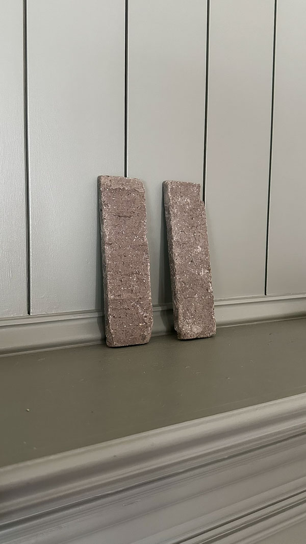 thin brick veneer for DIY brick fireplace
