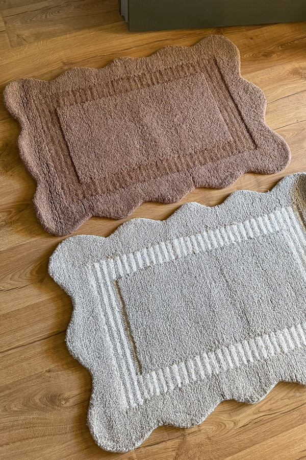 scalloped floor rugs