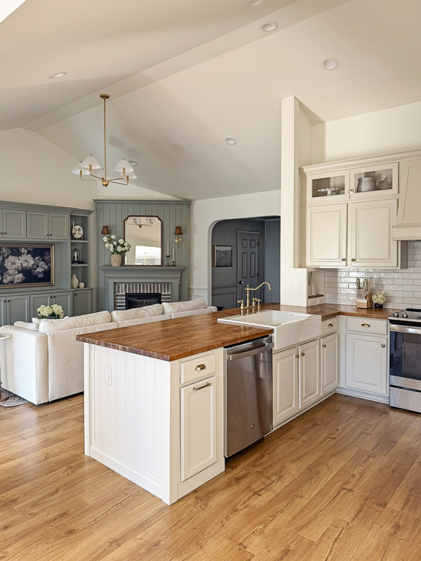 charming living room and kitchen makeover before and after with living room diy built ins and diy shiplap fireplace