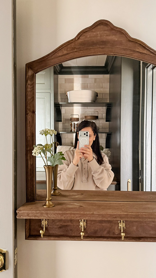 wall mirror with hooks in Laundry Room Organization Ideas with Charm and Function