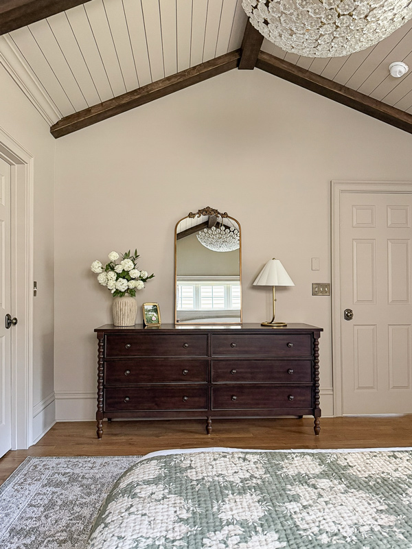 bedroom makeover before and after reveal - dresser mirror ideas
