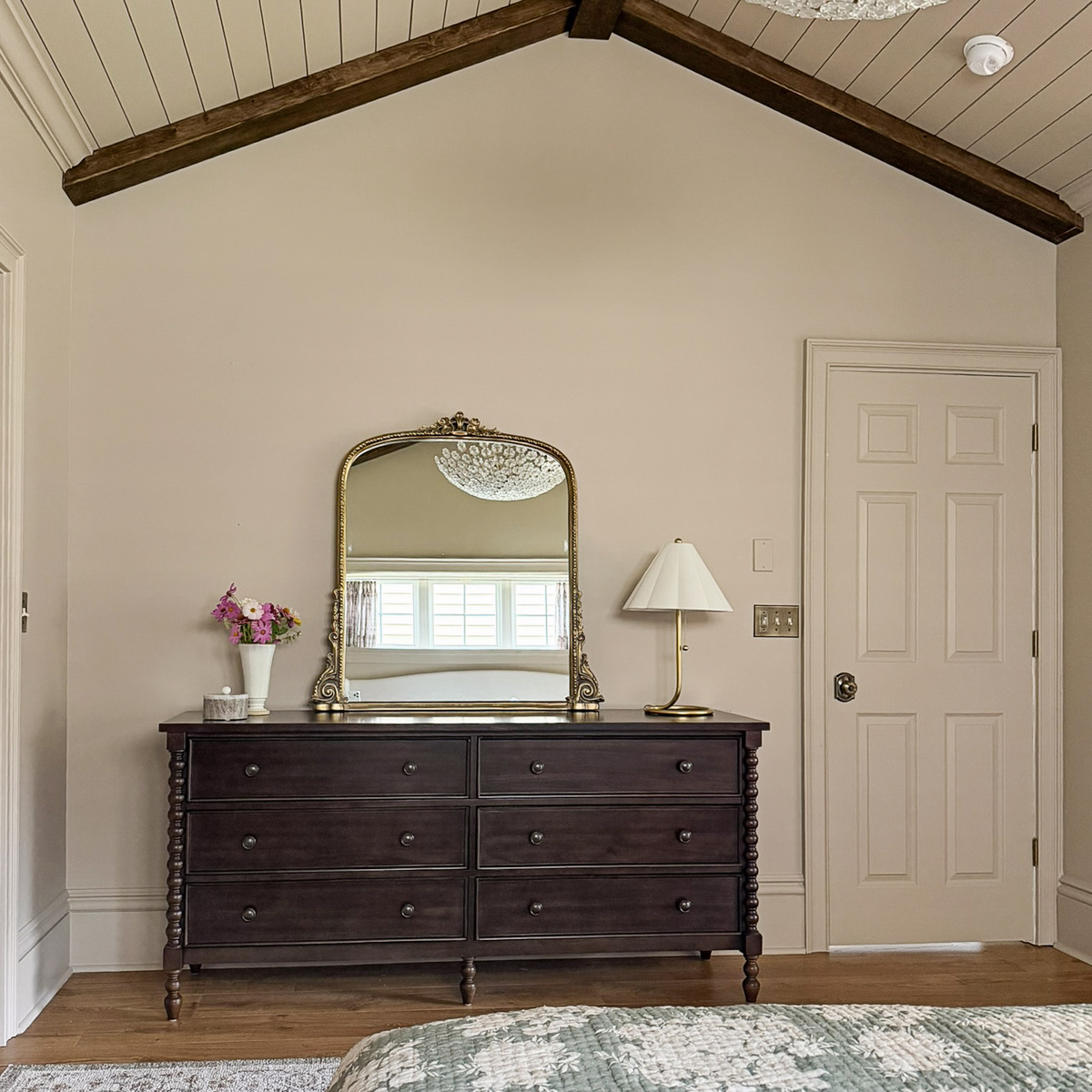 bedroom makeover before and after reveal - dresser mirror ideas