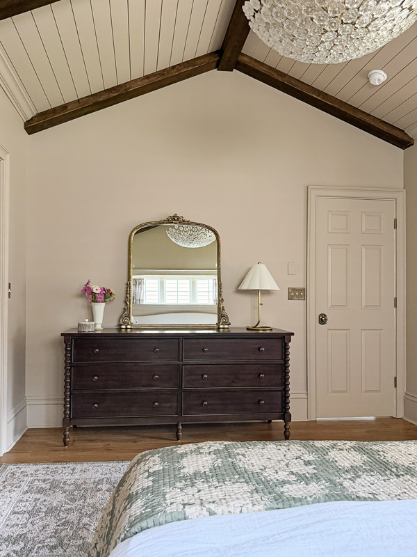 bedroom makeover before and after reveal - dresser mirror ideas