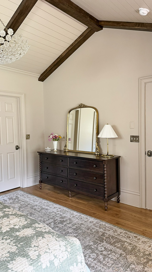 bedroom makeover before and after reveal - dresser mirror ideas