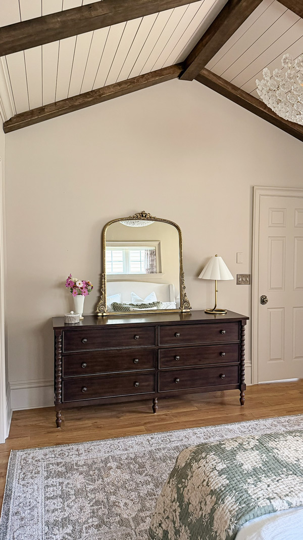bedroom makeover before and after reveal - dresser mirror ideas