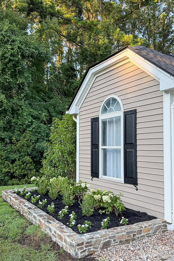 Garden Makeover Adding Curb Appeal with stone garden wall