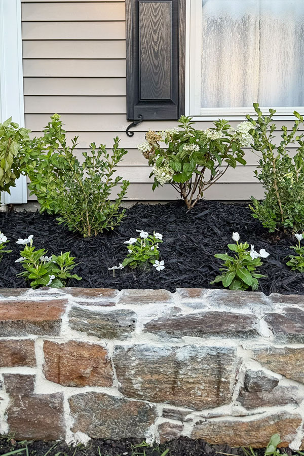 Garden Makeover Adding Curb Appeal with stone garden wall