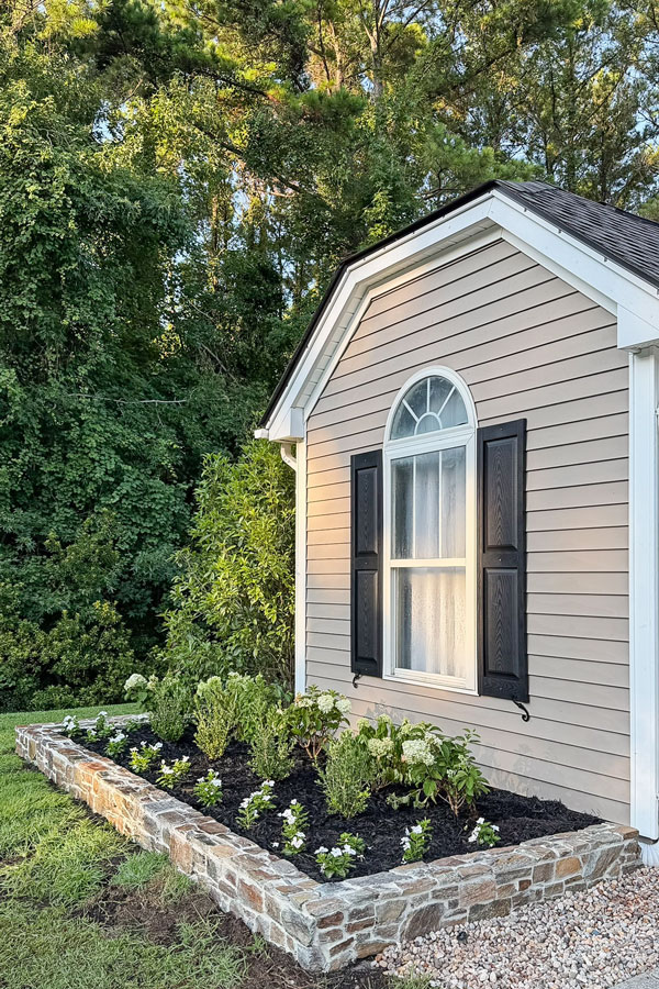 Garden Makeover Adding Curb Appeal with stone garden wall